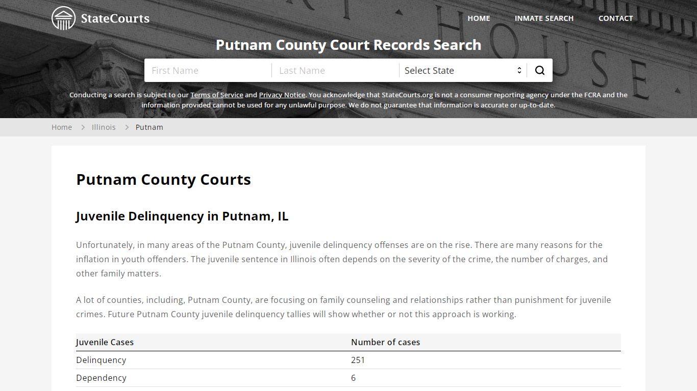 Putnam County, IL Courts - Records & Cases - StateCourts